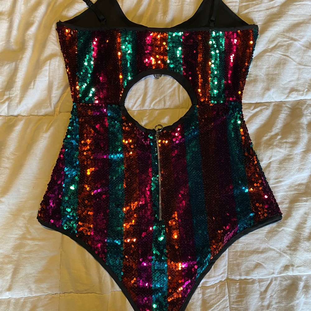 Elsie & Fred Poison Paradise Sequin Festival Bodysuit